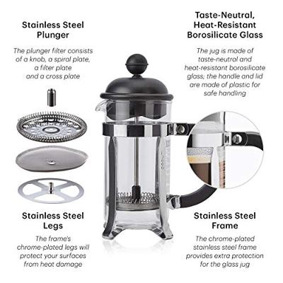 Bodum Cafetière - Caffettiera - French Press met Kunststof Deksel 3 Kops - 350 ml - thumbnail
