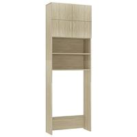 VidaXL Wasmachinekast 64x25,5x190 cm bewerkt hout sonoma eikenkleurig - thumbnail