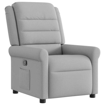 Fauteuil elektrisch verstelbaar stof wolk grijs - thumbnail
