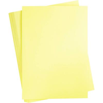 Creativ Company Gekleurd karton, a2, vel 420x594 mm, 180 gr, lichtgeel, 100 vel/ 1 doos