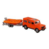 Kids Globe die-cast land rover met reddingsboot, 27cm - thumbnail
