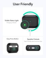 ESR Orbit Hybrid HaloLock Beschermhoes voor oplaadcase Apple AirPods Pro (gen. 1) Zwart - thumbnail
