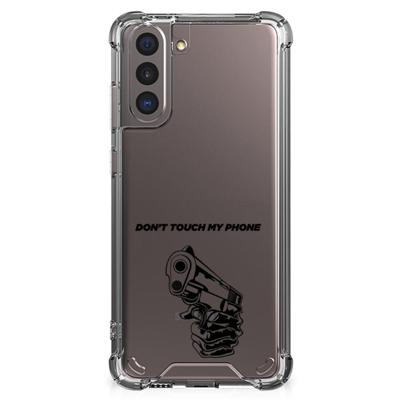Samsung Galaxy S21 Anti Shock Case Gun Don't Touch My Phone Samsung Galaxy S21 Anti Shock Case Gun Don't Touch My Phone