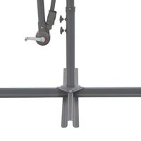 Zweefparasol met aluminium paal 300 cm antracietkleurig - thumbnail