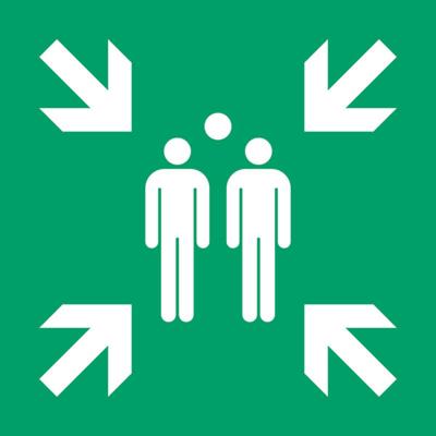 Pictogram djois verzamelplaats 300x300mm gn