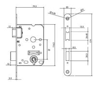 Deurslot sl.56 1535/50 lak - thumbnail