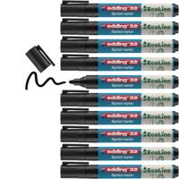 Viltstift edding 31 EcoLine voor flipover rond 1.5-3mm zwart | 10 stuks - thumbnail