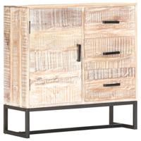 VidaXL Dressoir 73x30x75 cm massief acaciahout wit - thumbnail