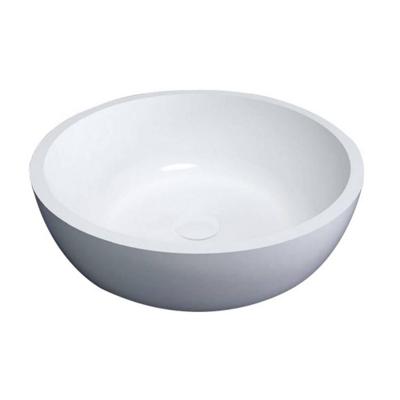 Waskom Best Design Astoria opbouw Glans wit 42 cm Solid Surface