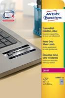 Etiket Avery L6009-20 45.7x21.2mm zilver 960 etiketten - thumbnail