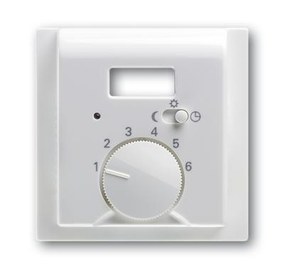 Busch-Jaeger Impuls centraalplaat voor kamerthermostaat met schuifschakelaar opdruk, alpinwit Busch-Jaeger Impuls centraalplaat voor kamerthermostaat met schuifschakelaar opdruk, alpinwit