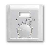 Busch-Jaeger Impuls centraalplaat voor kamerthermostaat met schuifschakelaar opdruk, alpinwit - thumbnail