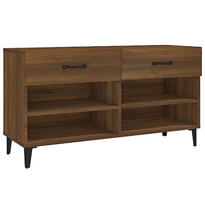 VidaXL Schoenenkast 102x35x55 cm bewerkt hout bruin eikenkleur