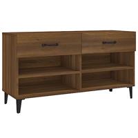 VidaXL Schoenenkast 102x35x55 cm bewerkt hout bruin eikenkleur - thumbnail