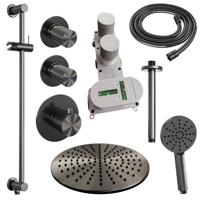 Gunmetal Carving thermostatische inbouw regendouche SET+ - thumbnail