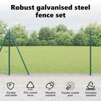 VidaXL Afrasteringspaal groen 10 x 1,2 m (19 x 19 mm gaas) - thumbnail