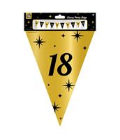 Classy Vlaggenlijn 18 Jaar Zwart/Goud (10m) - thumbnail