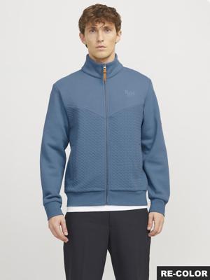 J-j Premium Jprblufrankie Sweat Zip High Neck Smu Vest Goblin Blue