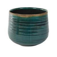 Pot iris turqoise bloempot binnen 21 cm - thumbnail