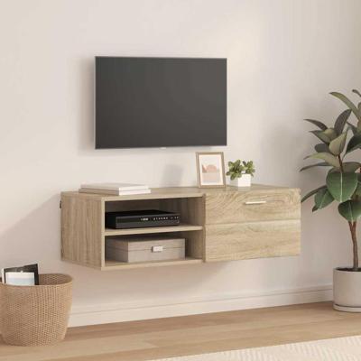 TV-kast met lade Sonoma eiken 100.5 x 39 x 30 cm Bewerkt hout TV-kast met lade Sonoma eiken 100.5 x 39 x 30 cm Bewerkt hout