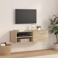 TV-kast met lade Sonoma eiken 100.5 x 39 x 30 cm Bewerkt hout - thumbnail