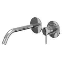 IVY Bond Wastafelkraan Afbouwdeel - 2-Gats Wandmontage - Gebogen Uitloop - Chroom - thumbnail