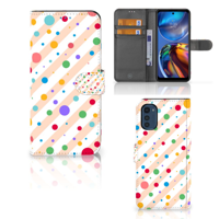 Motorola Moto E32 | Moto E32s | Telefoon Hoesje | Dots | Portemonnee hoesje - thumbnail