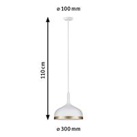 Paulmann Neordic Embla 79628 Hanglamp LED E27 20 W Wit (mat), Goud - thumbnail