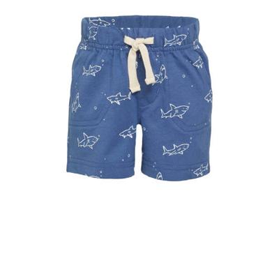 GAP baby regular fit sweatshort met biologisch katoen blauw/wit