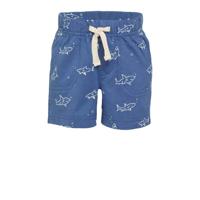 GAP baby regular fit sweatshort met biologisch katoen blauw/wit - thumbnail