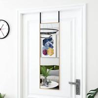 VidaXL Deurspiegel 30x100 cm glas en aluminium goudkleurig - thumbnail