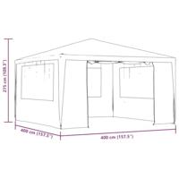 Partytent met zijwanden professioneel 90 g/m² 4x4 m groen - thumbnail