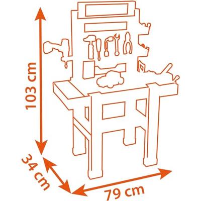 Werkbank Bricolo Center Black + Decker SMOBY meerkleurig
