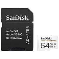 SanDisk High Endurance Monitoring miniSDXC-kaart 64 GB Class 10, UHS-I, UHS-Class 3, v30 Video Speed Class Incl. SD-adapter - thumbnail