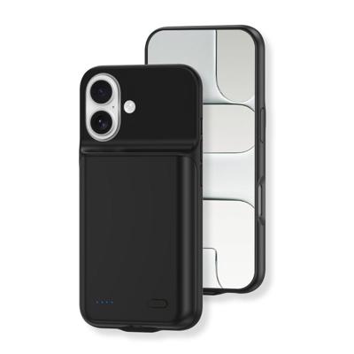 Lunso iPhone 17 case - Powerbank hoesje 7000 mAh - Zwart