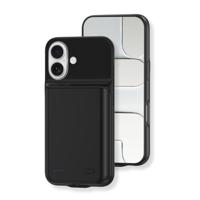 Lunso iPhone 17 case - Powerbank hoesje 7000 mAh - Zwart - thumbnail