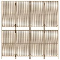 Kamerscherm 4 panelen poly rattan beige - thumbnail