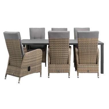 Le Sud tuinset Verona verstelbaar Limousin - 7-delig