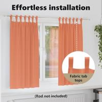 VidaXL Zwart-out gordijnen met ringen 2 pcs terracotta 175 x 140 cm - thumbnail