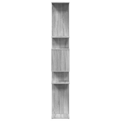 Boekenkast 92x29x188 cm bewerkt hout grijs sonoma eikenkleurig
