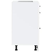 Keuken onderkast Lucca bewerkt hout wit - thumbnail