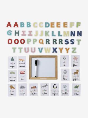 Leisteen voor het leren van letters in FSC®-hout wit