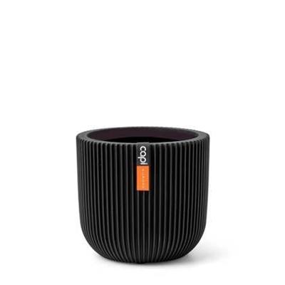 Pot bol Groove 8x7 zwart binnenbloempot Capi Europe - Capi europe Pot bol Groove 8x7 zwart binnenbloempot Capi Europe - Capi europe