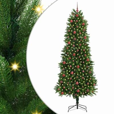VidaXL Kerstboom met 300 led met standaard groen 240 cm pe VidaXL Kerstboom met 300 led met standaard groen 240 cm pe
