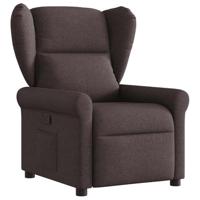 Fauteuil verstelbaar stof donkerbruin - thumbnail