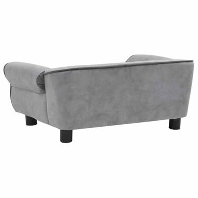 VidaXL Hondenbank 72x45x30 cm pluche grijs VidaXL Hondenbank 72x45x30 cm pluche grijs