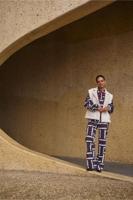 Marilon graphic trousers - multi color - 13199 - thumbnail