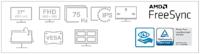Dell S2721Hn, 27 Inch Monitor, Full Hd 1920X1080, 75 Hz, Ips Ontspiegeld, 16:9, Amd Freesync, 4 Ms (Extrem), Kantelbaar, Zilver - thumbnail