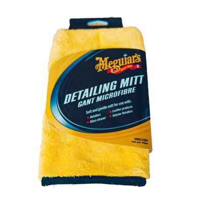 Meguiar's Detailing Mitt washandschoen microvezel geel
