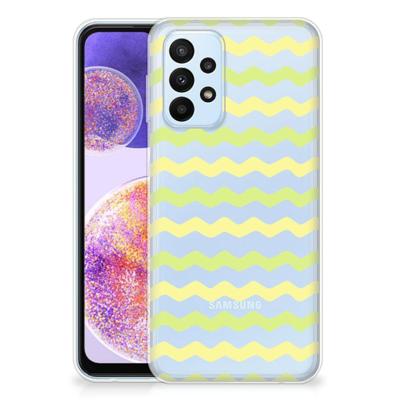 Samsung Galaxy A23 | TPU bumper | Waves Yellow Samsung Galaxy A23 | TPU bumper | Waves Yellow
